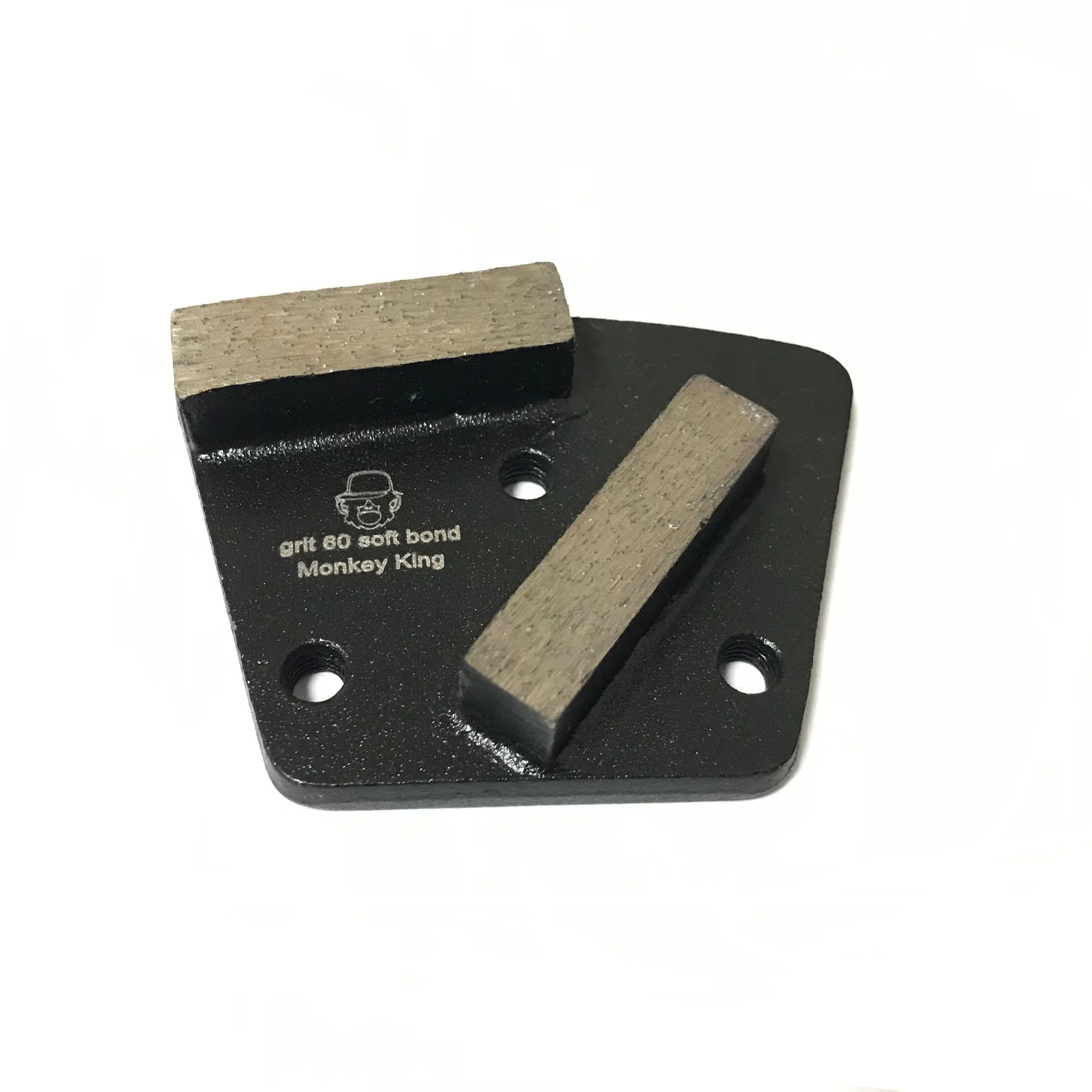 6 pieces double buttons Traps Floor Shoe Trapezoid Metal Diamond Concrete Grinding Disc Pad grit 60 soft bond