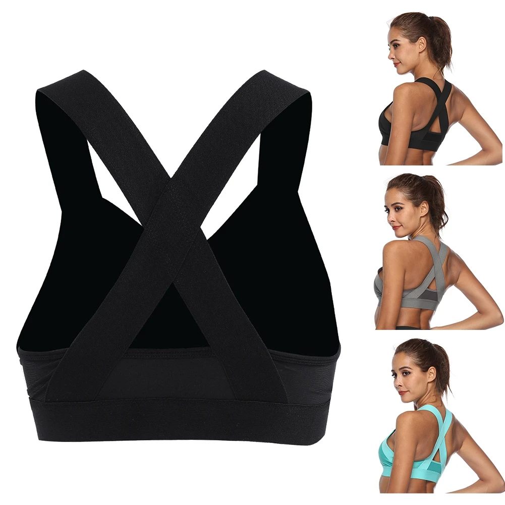 

Top Women Yoga Shirts Breathable Mesh Shockproof Gym Running Sports Bra Solid Seamless Fitness Yoga Sport Bh Bra Top Vest