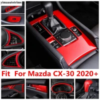 red dashboard ac air window lift handle bowl head knob gear panel cover trim for mazda cx 30 2020 2021 2022 accessories interior