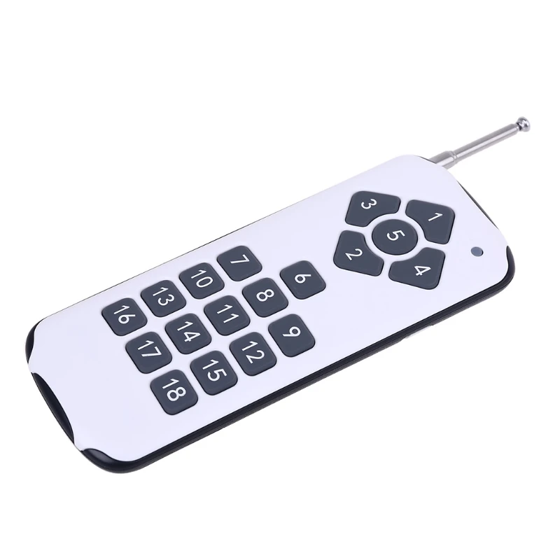 

18CH Channel RF ASK Remote Control 433MHz 18 Keys High Power Wireless Transmitter for Switch Alarm E56B