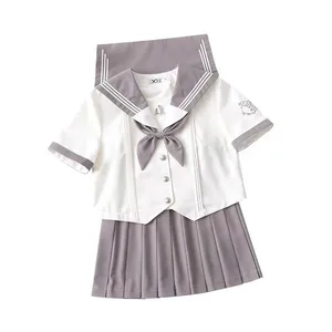 New School Uniforms Design For Teenage Girls Students JK Japanese Sailor Uniform Anime Cosplay Costume Shirt Pleated Skirt Sets