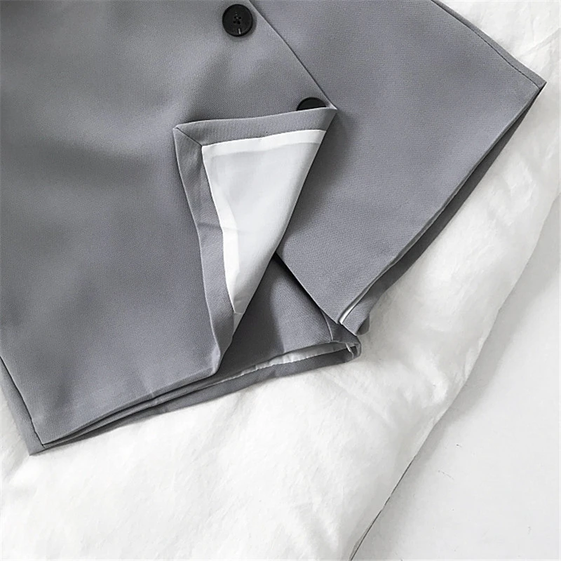 2019 летние короткие женские шорты с высокими пуговицами украшенные необычными