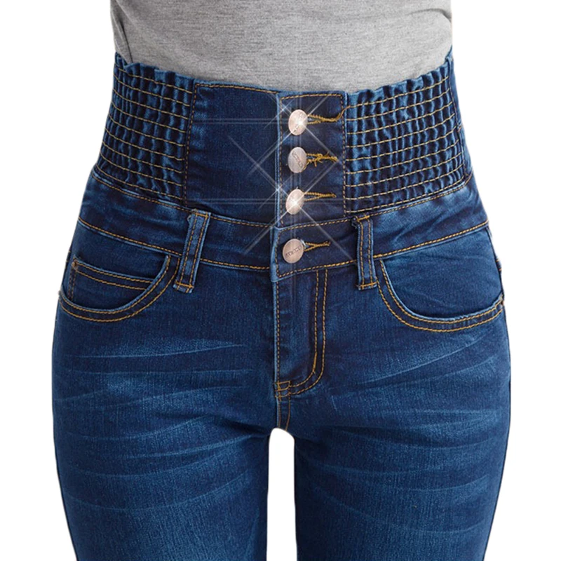 

Women High Waisted Skinny Denim Jeans Ladies Spring Autumn Stretch Slim Female Trousers Jeans Pencil Pants Feminina