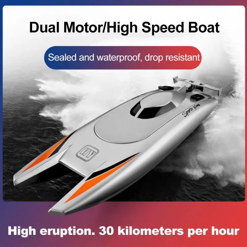 

2.4G RC Boats Toys For Children Adult 2High Speed Racing Boat USB Charging Remote Control Boats For Kids Adult Racing Boat