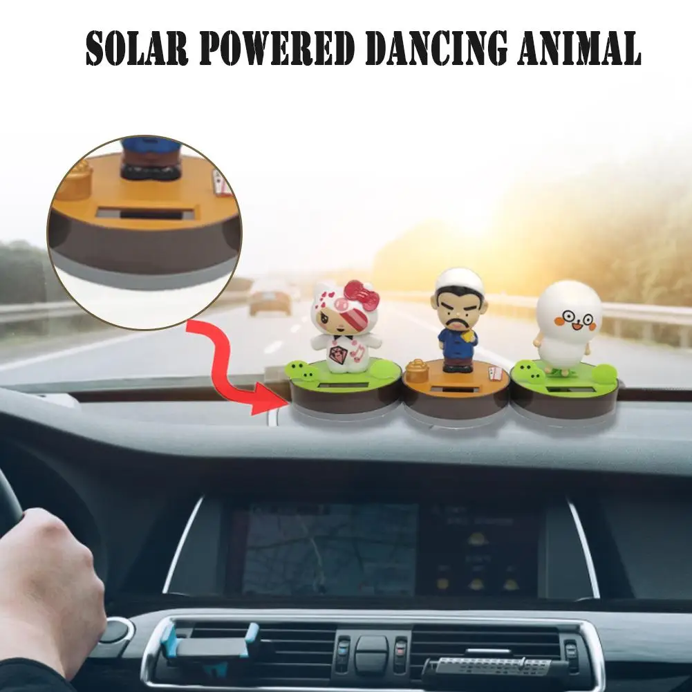 Кукла с вибрирующей головой на солнечной батарее мультяшная пластиковая