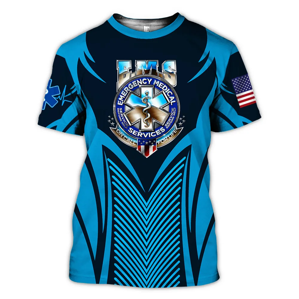 

EMS 3D All Over Printed T Shirts Fashion Mens Casual Pullover Unisex Hip Hop Summer T-shirts