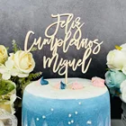 Персонализированный акриловый Топпер для торта с днем рождения в испанском стиле на заказ, детский праздник