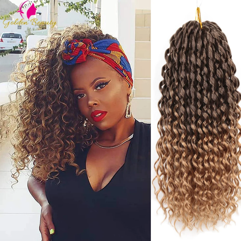 Crochet Braid Loose Deep Wave Hair Passion Twist Synthetic Soft Faux Locs Pre Stretched Goddess Curly Hair Extensions
