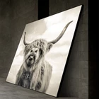 Черно-белая картина с изображением якора, коровы, диких животных, холст, постеры и принты, Настенная картина для детской комнаты, домашний декор