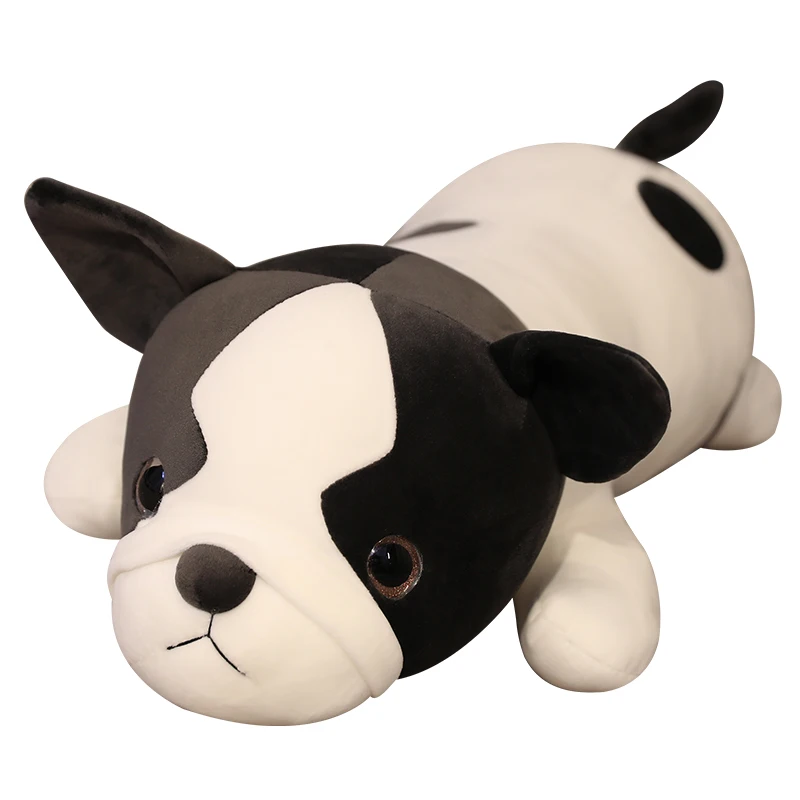80-120cm Lying French Bulldog Plush Toys Stuffed Cute Dog Puppy Animal Doll Soft Long Sleep Pillow Cushion Kids Girls Gift images - 6