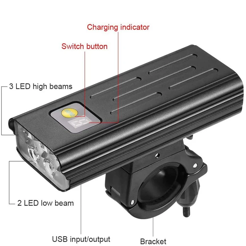 Фара велосипедная аккумуляторная с ЖК дисплеем 3000 лм|Фонарики и осветительные