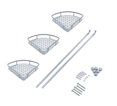 

Трехслойная алюминиевая треугольная полка для душа, держатель для хранения угловая вешалка для ванной, органайзер, корзина, вешалка, дропши...