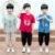 Лето 2020 хлопок традиционная китайская одежда для детей рубашки Карп винтажный топ брюки костюм Новогодняя одежда кунг-фу ханьфу для мужчин - изображение