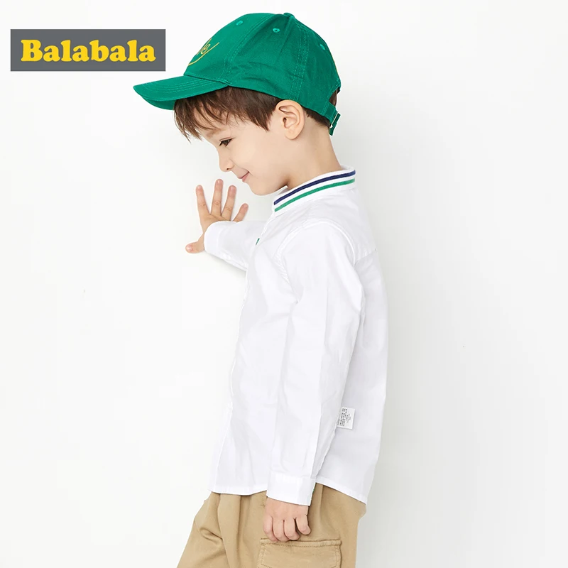 Детская рубашка Balabala с длинными рукавами дышащая мягкая на пуговицах для