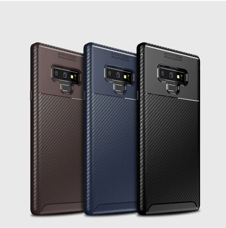 Чехол из углеродного волокна для Samsung Galaxy Note 9 S9 Plus J2 Pro Core J3 J4 J6 J8 Prime 2018 силиконовый