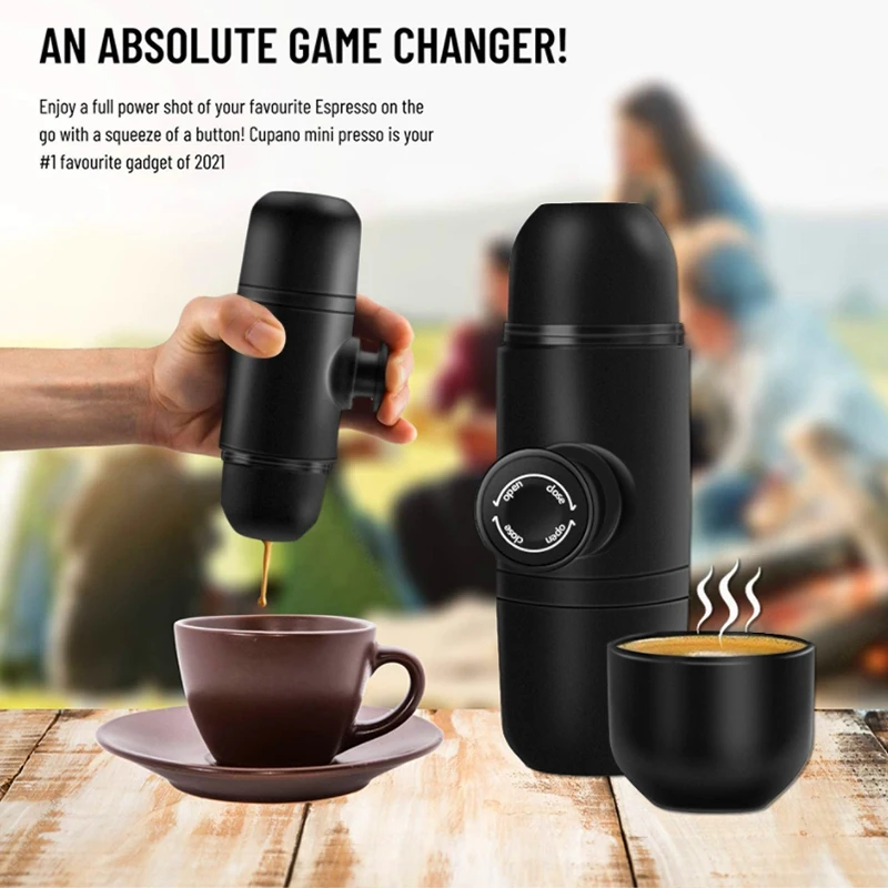 

Mini Portable Coffee Machine Pressure Espresso Manual Handheld Espresso Coffee Maker for Car Travel Camping Home Office