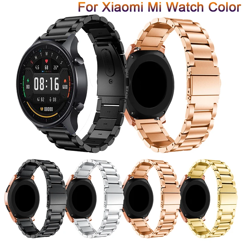 

New Steel For Xiaomi Watch Color Strap Watchband Bracelet Stainless Stee 22mm Watch Band Mi Watch Color Metal Wristband Correa