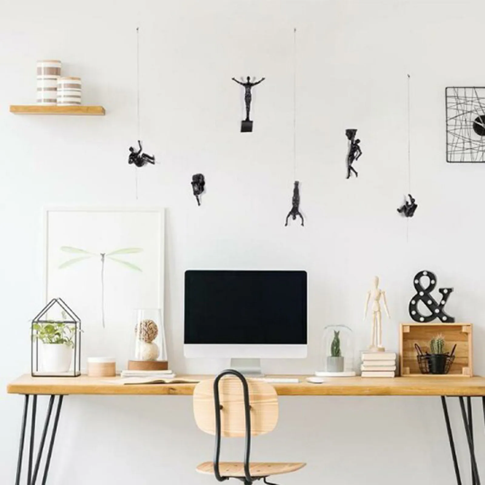 Скалолазание персонаж скульптура настенный подвесной фон для улицы Спортивное