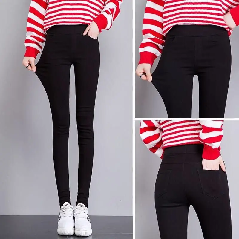 

2020 New High Elastic Skinny Jeans For Women Pencil Legging Stretch Black Slim Legging Jeans Denim Lady Jeans