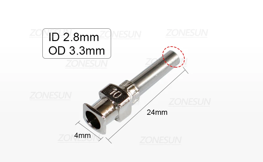 ZONESUN Pinhold Bocal de enchimento para máquina automática elétrica de enchimento de líquidos 