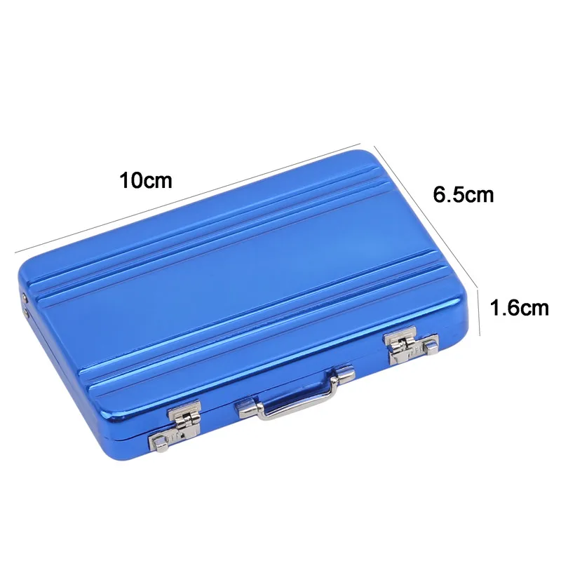 

New Aluminum Storage Box Business ID Credit Card Holder Mini Suitcase Bank Card Box Holder Jewelry Case Organizer Rectangle
