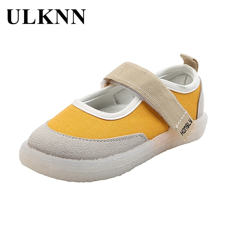 

ULKNN Children's Baby Cloth Shoes Spring Boys' Non-slip Canvas Shoes Girls' Princess Breathable Girl Non-slip White Shoes