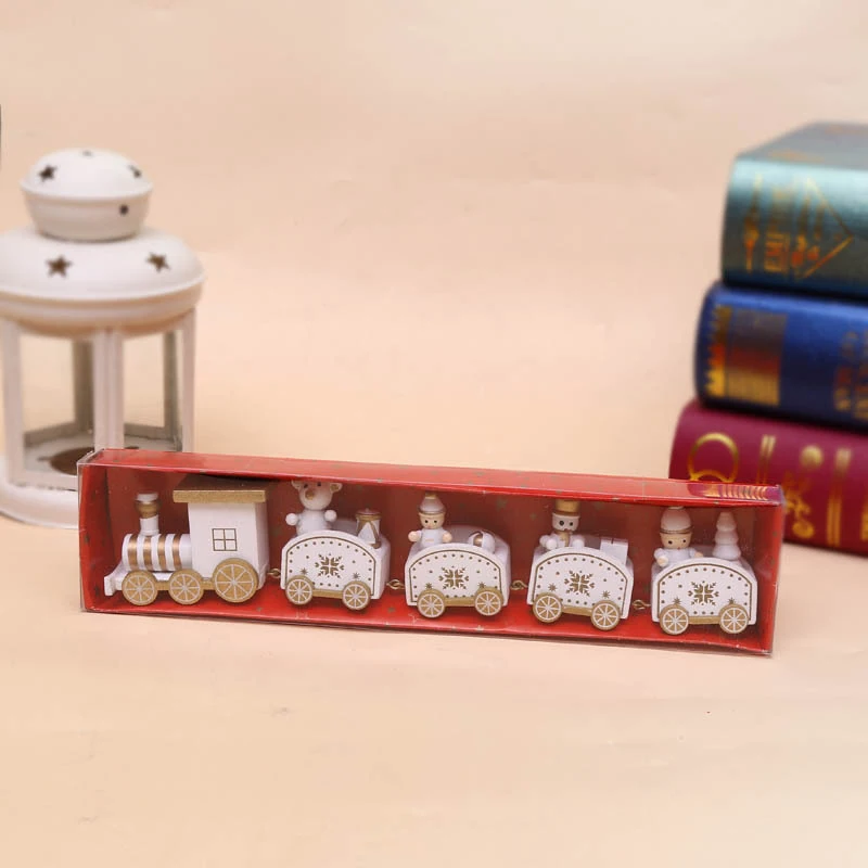 Adorno de tren de Navidad de madera, decoraci&oacute;n de Navidad para el hogar, regalo de Santa Claus, manualidades de juguete, mesa decorativa, A&ntilde;o Nuevo 2022-2