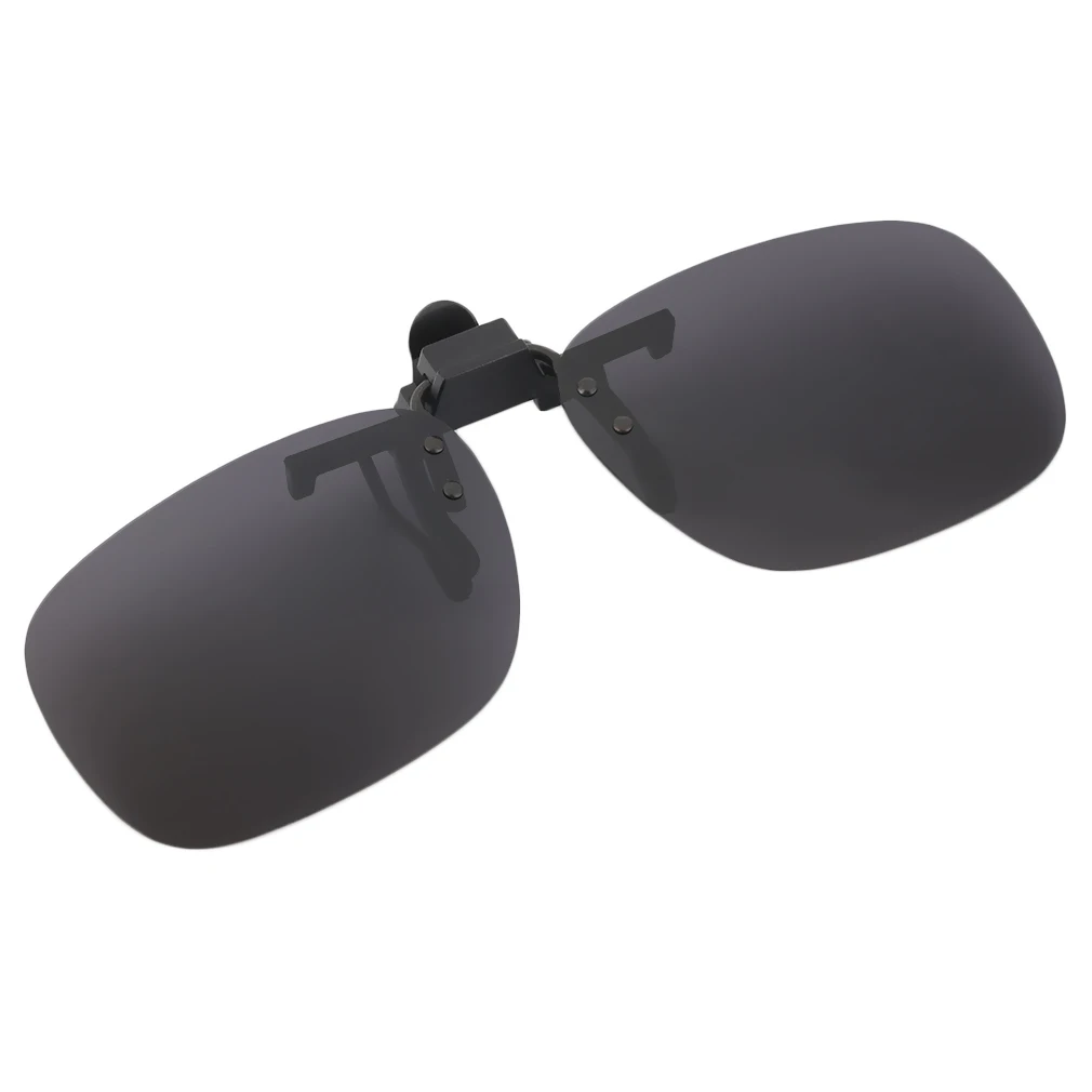 Polarized Clip On Sunglasses UV 400 TAC Plastic + Metal Clip-on Flip-up Driving Glasses lens Black/Brown Color | Аксессуары для