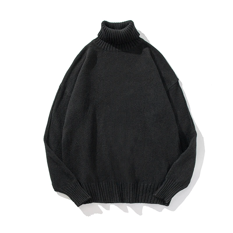 

YYK Oversized Men's Turtleneck Sweaters Fashion Autumn Knitted Sweater for Man Full Sleeve Knit Pullove Men Itself Clothing