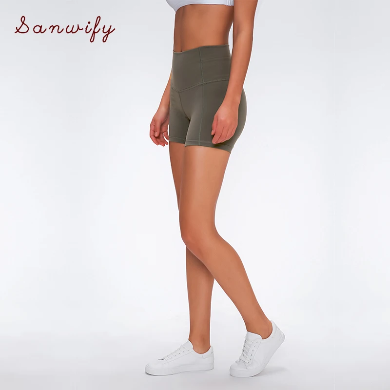 

Curve Fitness Jogger Shorts Women High Waist Solid Sport Workout Shorts Slim Tummy Control Gym Athletic Running Shorts