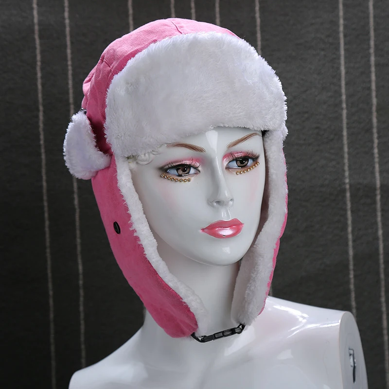 Модная Новая женская вязаная шапка бомбер из искусственного меха Зимний теплый