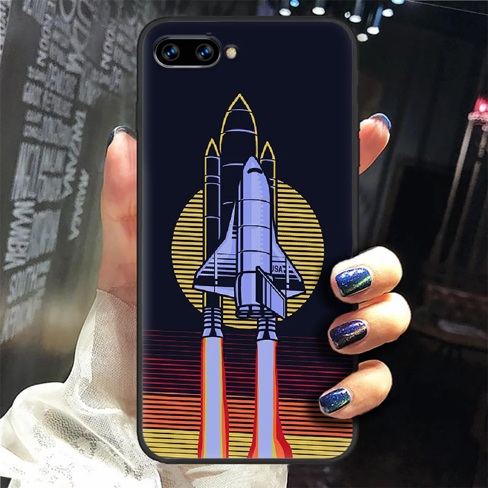 

Nasas Space Phone Case Cover Hull For HUAWEI Honor 8 8c 8a 8x 9 9a 9x V10 MATE 10 20 I Lite Pro black Back Tpu Cover 3D