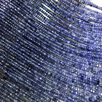 natural iolite 23mm faceted rondelle beads wheel seed bead blue charm for jewelry making diy bracelet necklace