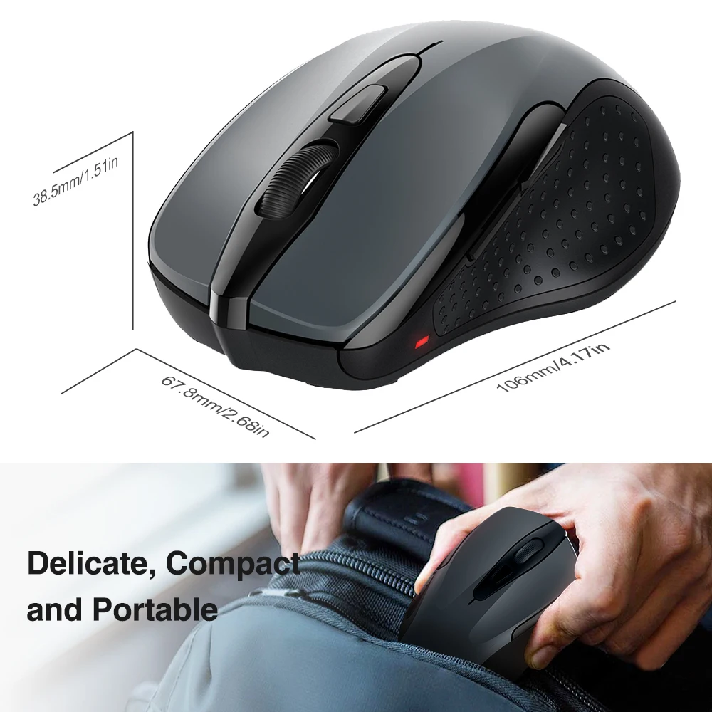 TeckNet, оптическая беспроводная мышь, компьютерная, Bluetooth, мышь, 2600 dpi, 2,4G, беспроводная, Bluetooth мышь, эргономичные мыши для ноутбука/планшета