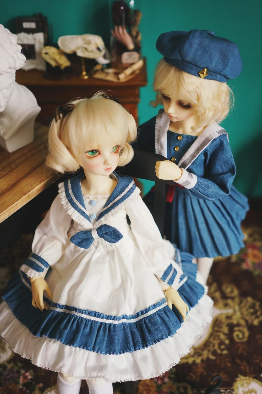BJD куклы одежда темно-синий стиль платье для 1/3 1/4 1/6 игрушки аксессуары платье Игрушки для девочек