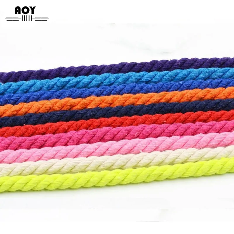 8 мм 100% хлопок 3 штуки витая пеньковая веревка для рукоделия Декоративная Сумка