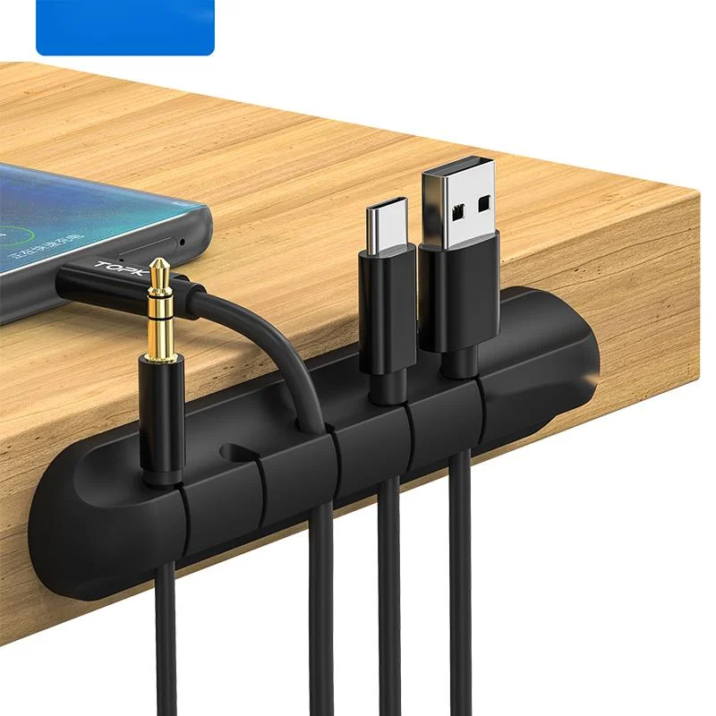 

L16 cable manager silicone USB cable winder desktop ordering management clip cable holder mouse headset cable manager