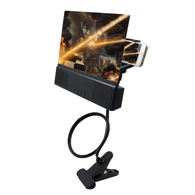 

Усилитель экрана телефона 12 дюймов с аудиодинамиком Bluetooth лупа для мобильного телефона g