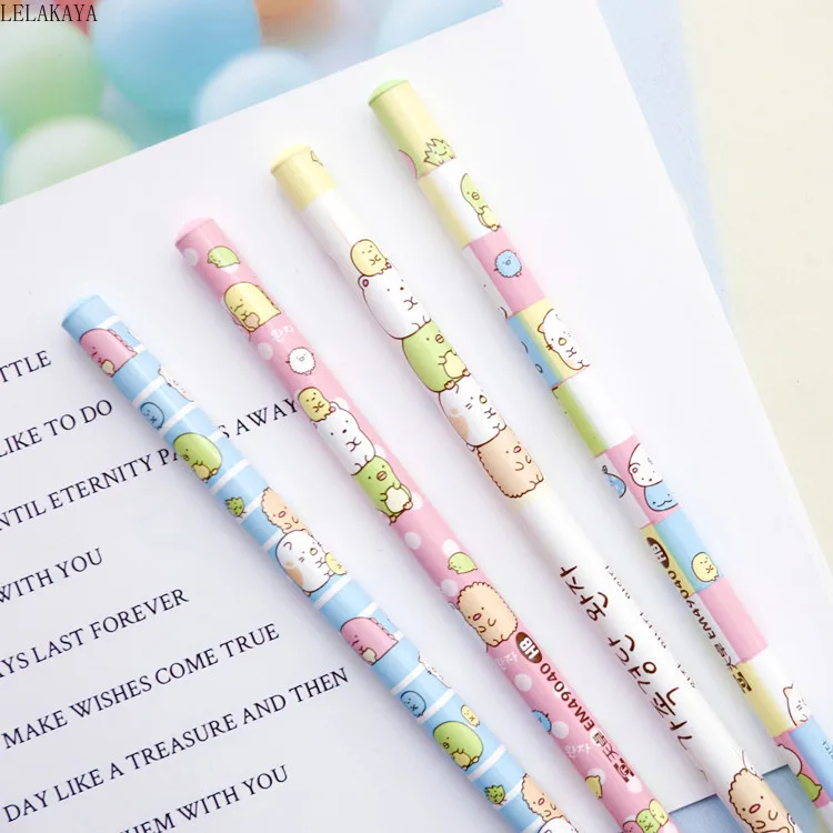 12pcs/set Sumikko Gurashi Corner Bio Cartoon Unicorn Pencil Action Figure HB Wood Drawing Stationery Students Office Supplies | Игрушки и