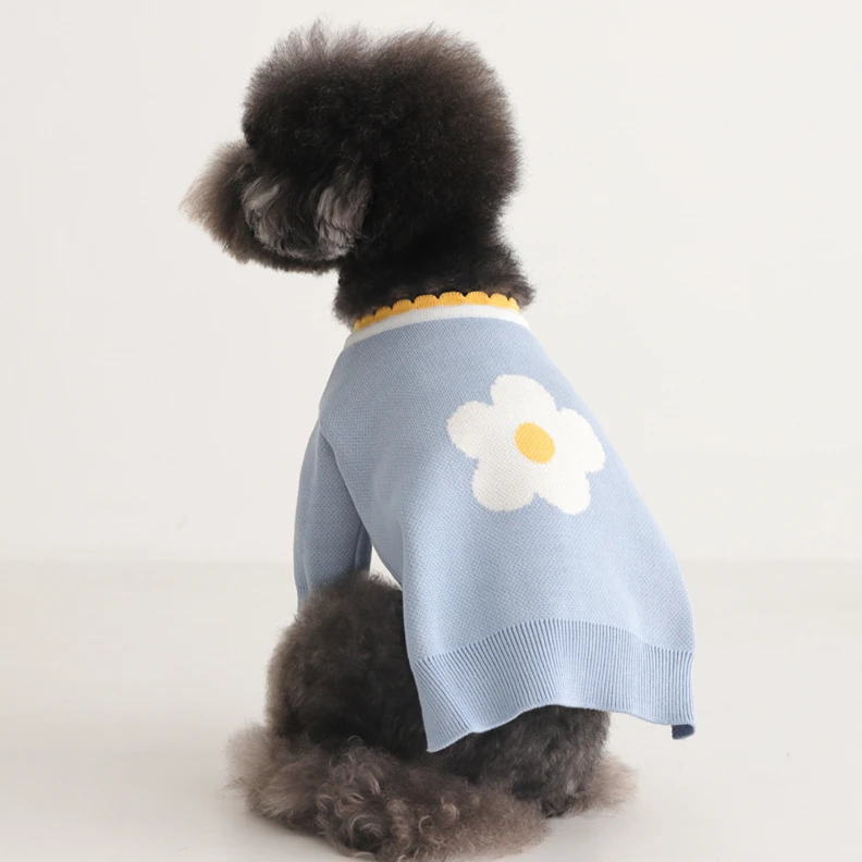 

Soft Dog Sweater Classic Pet Casual Outfit Costume Fashion Cardigan Sweater Knit Jacket For Schnauzer Bulldog Puppy Clothes