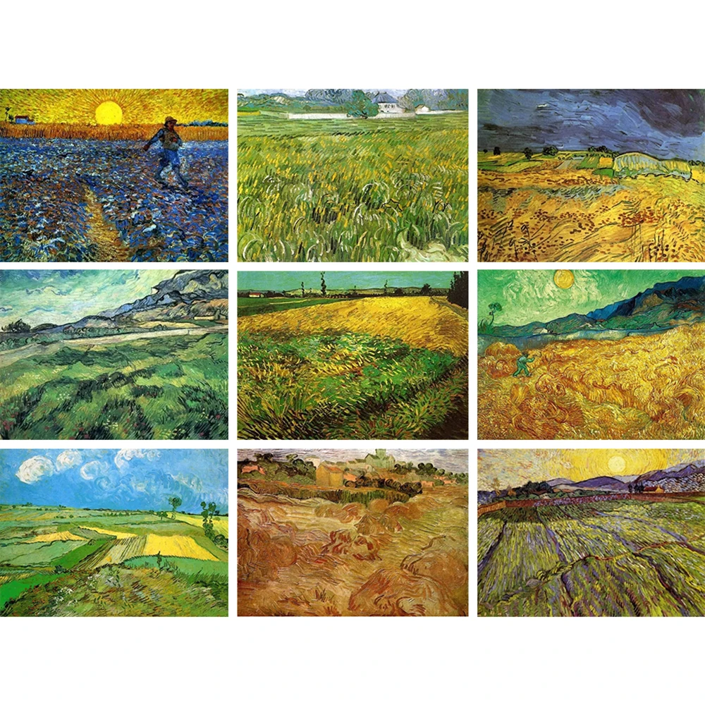 

5D DIY алмазная живопись пшеничное поле пейзаж Набор для вышивки крестиком полностью Алмазная вышивка пейзаж Стразы мозаика