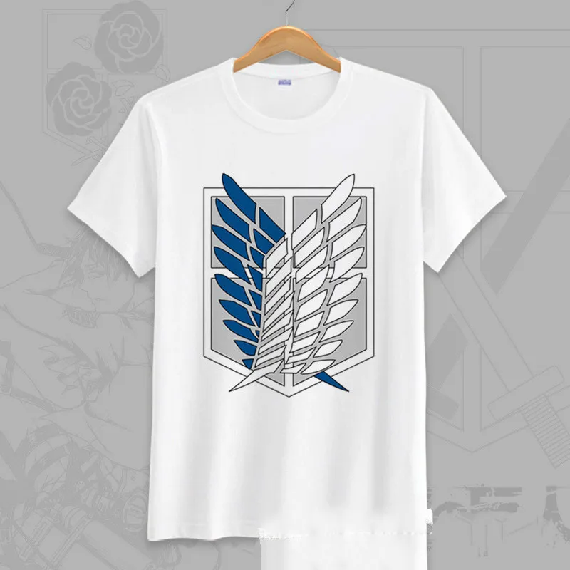 Футболка для косплея из японского аниме атака на Титанов летняя мультяшная Топ