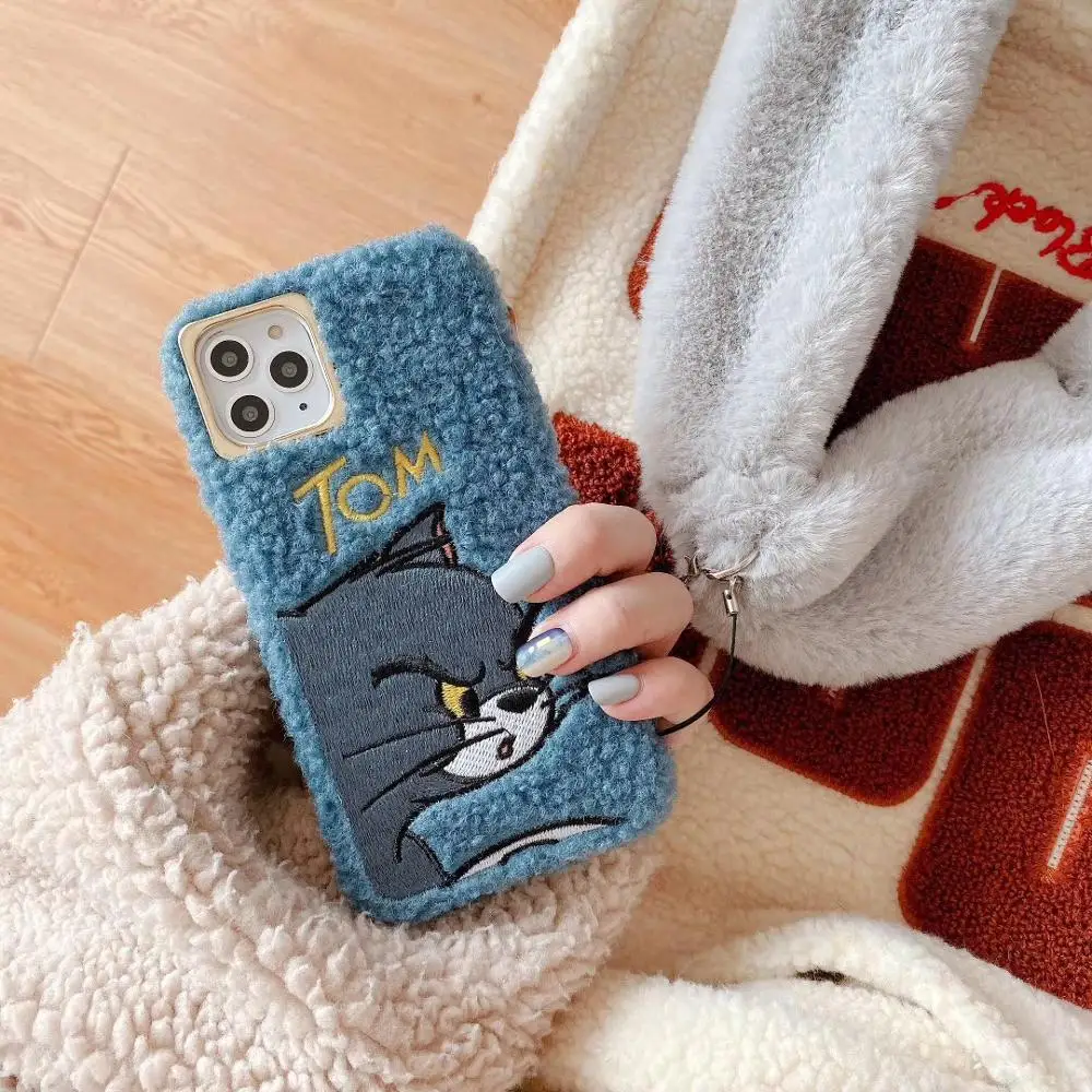 Для iPhone 11 Pro Max X XS XR Duffy Bear Monsters Tom Jerry Forky меховой пушистый теплый чехол для iPhone 7 8 Plus - Цвет: 1