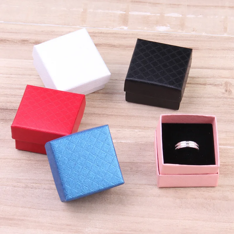 

32 шт. квадратный органайзер для ювелирных изделий Дисплей Коробка кольцо Ожерелье Браслеты Серьги подарочные коробки для свадьбы с губка в...