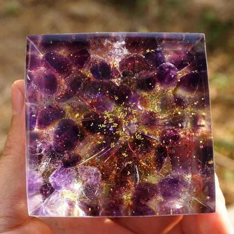 Orgonite Древо жизни Перидот целительная Пирамида кристаллы для защиты медитации