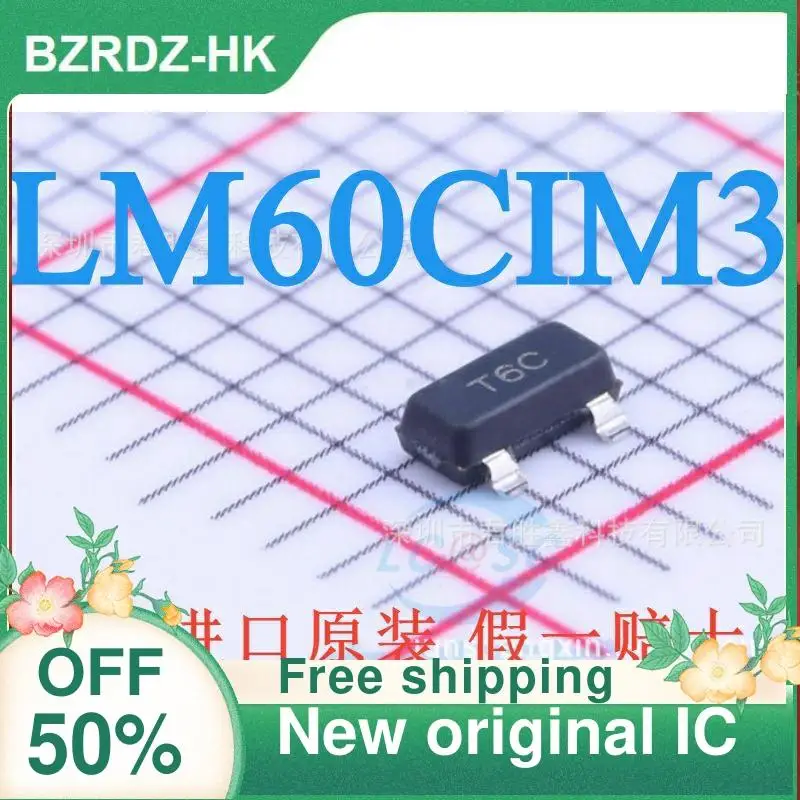 

5PCS/lot | LM60CIM3X/NOPB LM60CIM3 T6C SOT23-3 New original IC