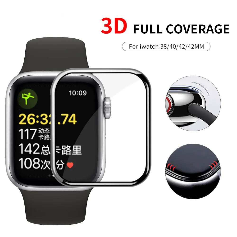 

Tempered Glass Screen Protector Compatible for Apple Watch 44mm SE Series 6 Series 5 Series 4 3 HD Clear Screen Film for IWatch