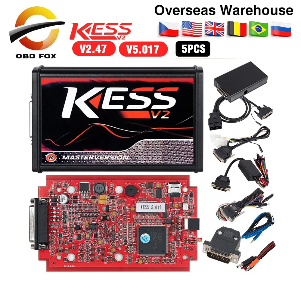 KESS KTAG ECU Программатор KESS V2 V5.017 полный перечень онлайн-v2.47 KTAG v7.020 4 светодиодный Master k тег v2.25 BDM Титан Winols 5 шт./лот