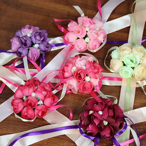 Женский браслет на запястье с цветами для подружки невесты | Дом и сад