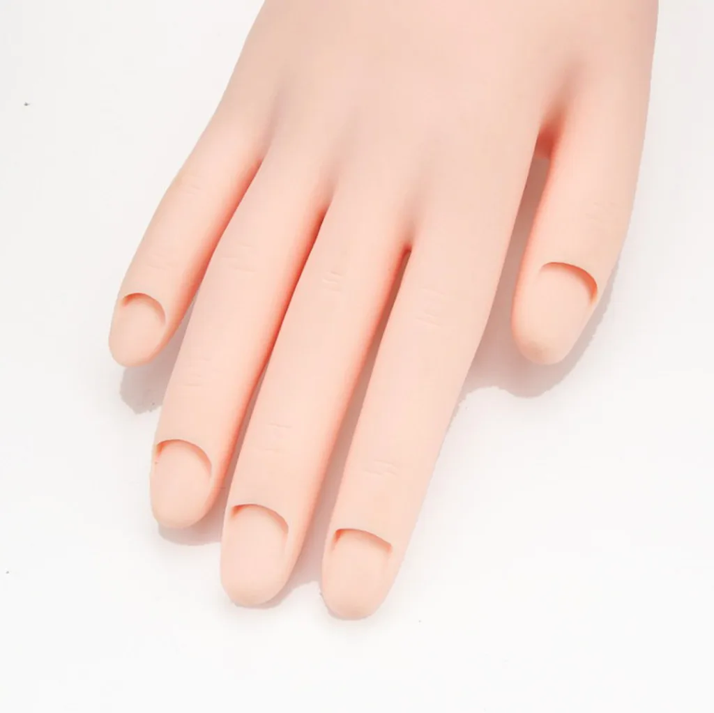 Practicing Nail Art prosthetic hand model white color skin palm sticking type non-insertion reusable beginners | Дом и сад